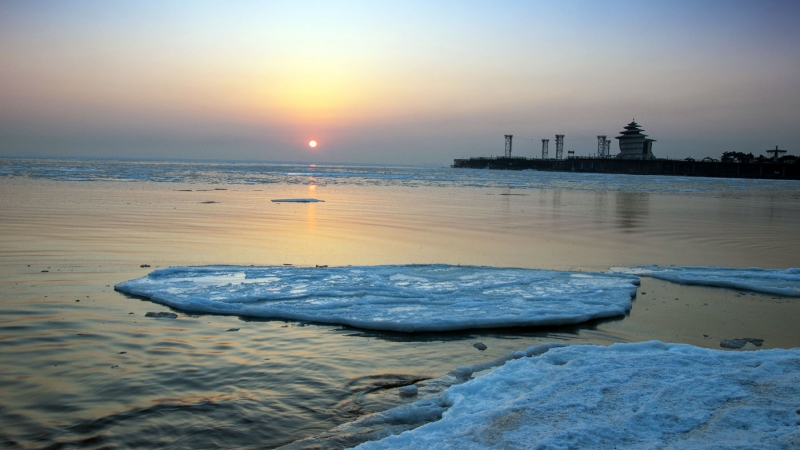 海边日出日落风景图片