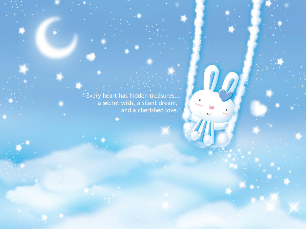 可爱兔子卡通背景图片
