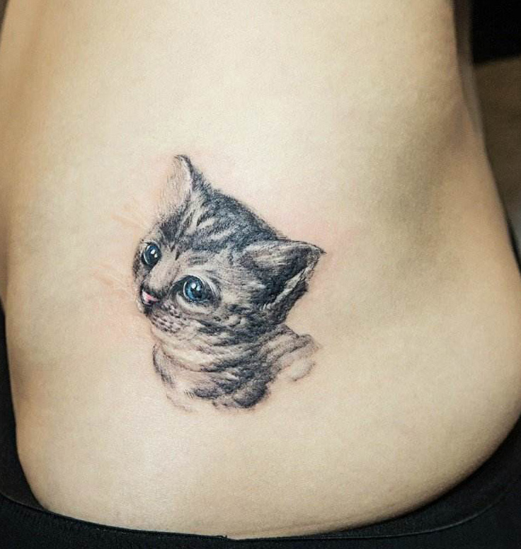 小猫纹身图片可爱图案