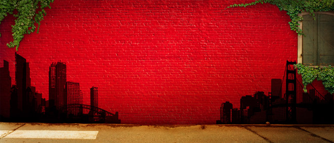 红色砖墙背景高清图片