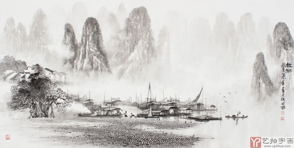水墨桂林山水风景图片