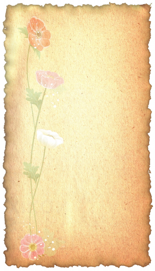 怀旧纸张花卉背景图片素材