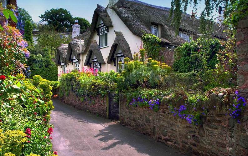英国乡村小镇风景图片素材