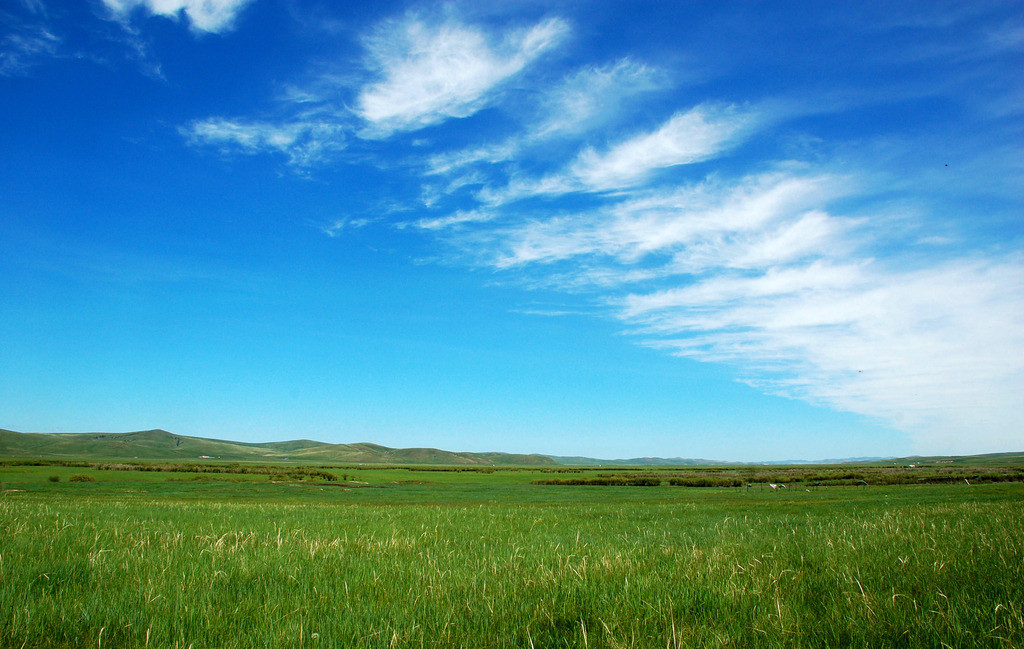 蒙古大草原风景图片素材