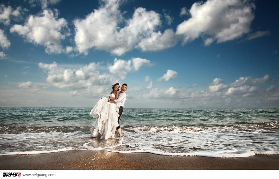 海边唯美婚纱照图片