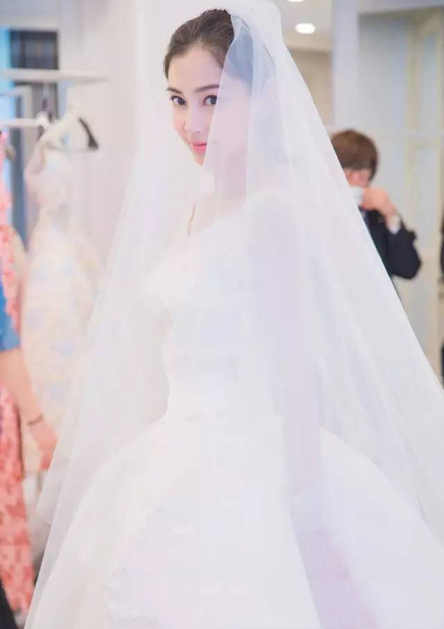 杨颖的婚纱照片 单人摄影图片