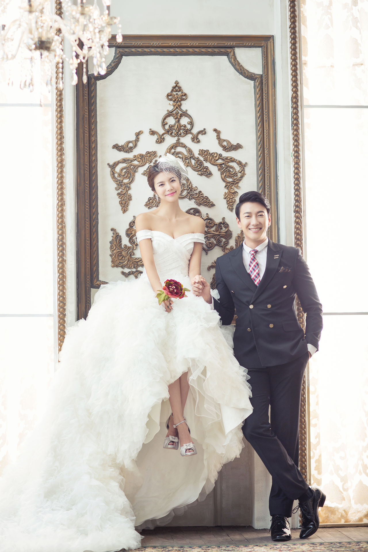 韩国时尚潮流婚纱照图片
