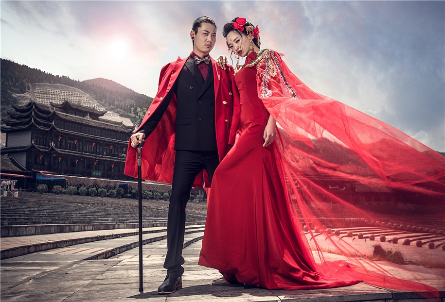 时尚中国风 婚纱照