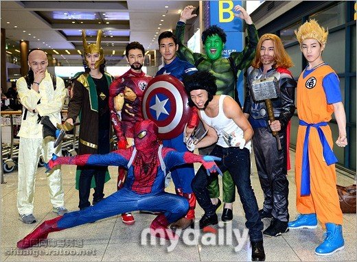 韩国人气组合Super Junior玩转cosplay