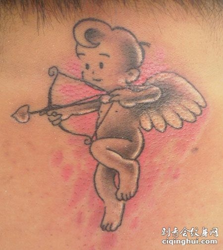 小天使插图纹身图案
