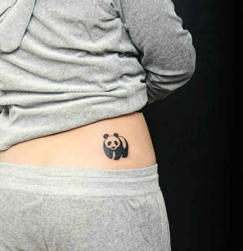 萌死人的熊猫纹身