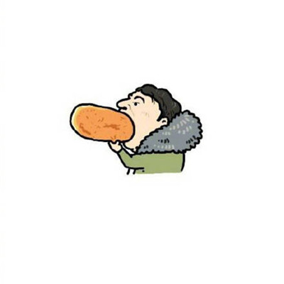 王思聪吃热狗卡通版微信头像图片