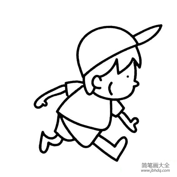 锻炼身体的小男孩简笔画图片(2)