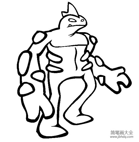 动漫人物简笔画 怪物电力公司怪物简笔画(4)