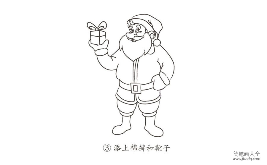 一步一步学画圣诞老人(3)