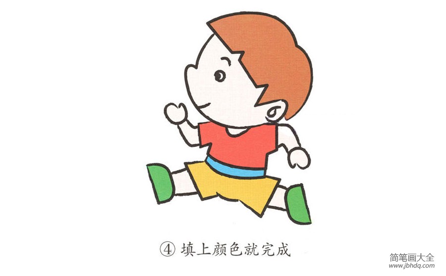一步一步学画奔跑的男孩(4)