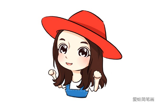 戴着红色帽子的可爱卡通颖宝(7)
