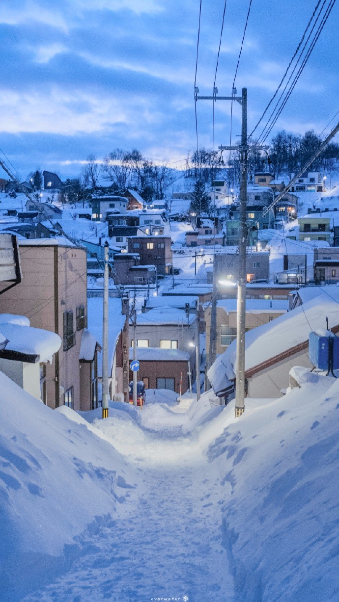 大雪房屋街道唯美图片(3)