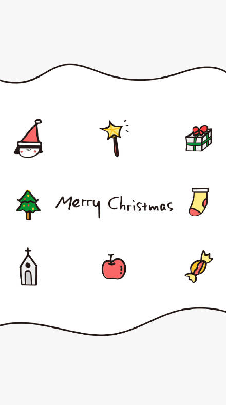 情侣圣诞壁纸 可爱圣诞背景图(7)