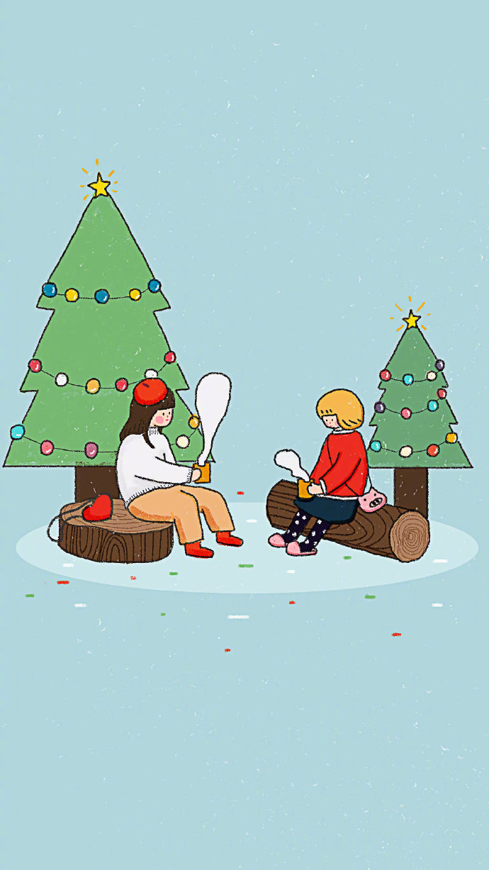 圣诞插画系列壁纸(2)