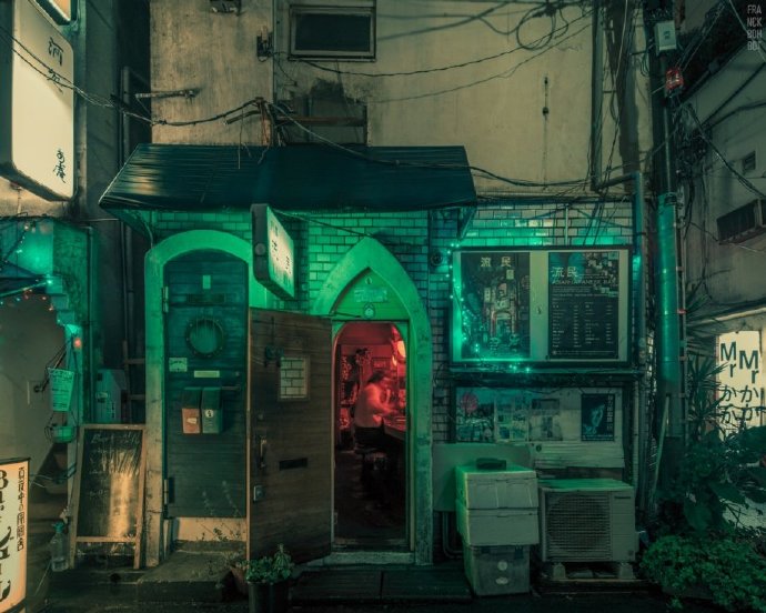 东京夜色街道唯美背景图(5)