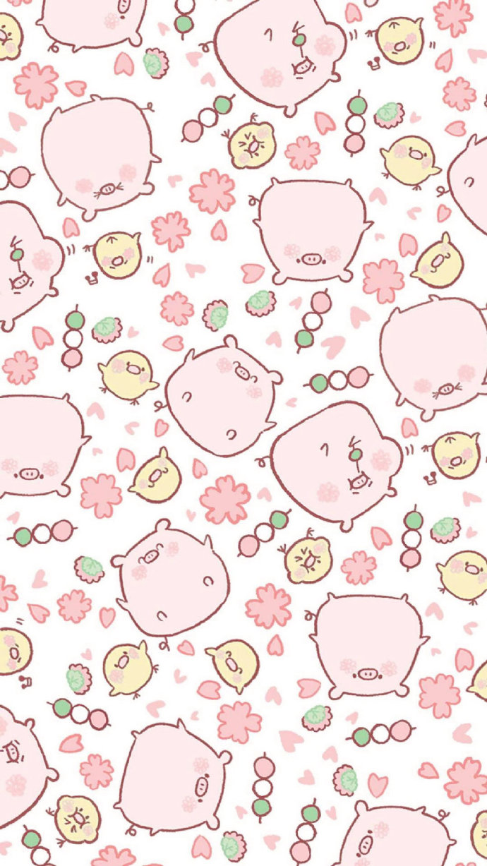 可爱卡通猪猪壁纸 平铺系列猪年壁纸