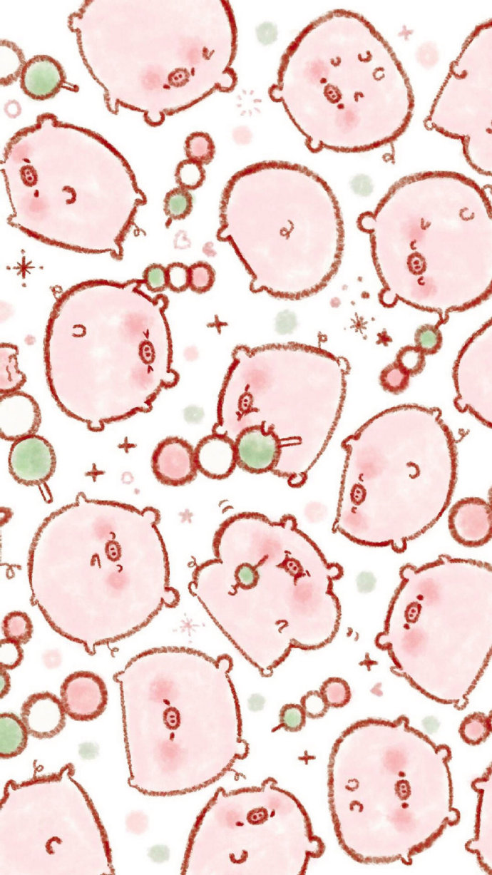可爱卡通猪猪壁纸 平铺系列猪年壁纸(4)