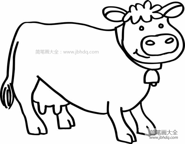 儿童奶牛简笔画图片