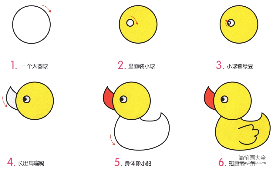 小鸭子的简笔画画法(2)