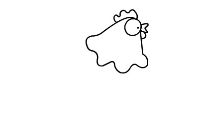 简笔画动画教程之母鸡的画法(3)