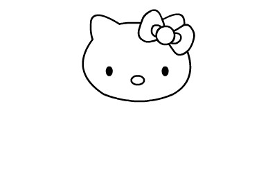 简单漂亮简笔画Kitty猫(4)