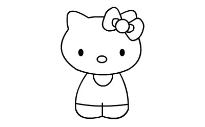 简单漂亮简笔画Kitty猫(6)