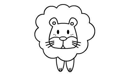 简笔画动画教程之狮子的绘画分解步骤(6)