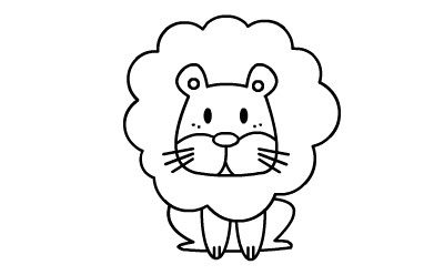 简笔画动画教程之狮子的绘画分解步骤(7)