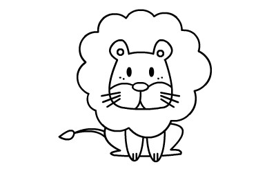 简笔画动画教程之狮子的绘画分解步骤(8)