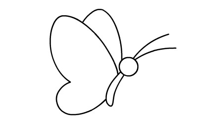 简笔画动画教程之蝴蝶的绘画分解步骤(3)