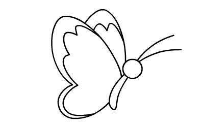 简笔画动画教程之蝴蝶的绘画分解步骤(4)