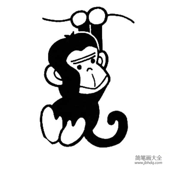 幼儿猴子的画法简笔画(2)