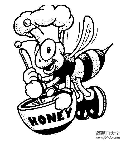 卡通小蜜蜂简笔画图片大全(3)