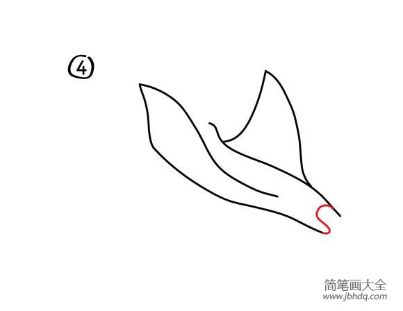 如何画魔鬼鱼 魔鬼鱼简笔画步骤(4)