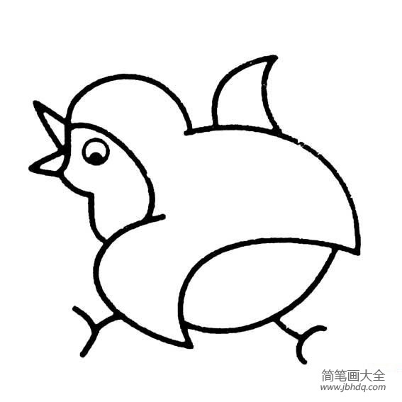 幼儿简笔画图片 小鸡的画法(2)