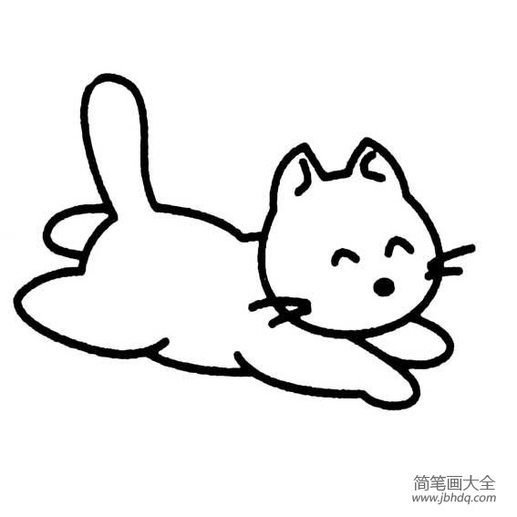 动物简笔画 可爱的小猫简笔画图片(2)