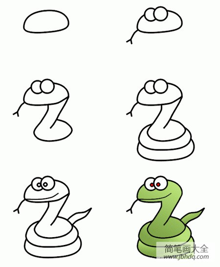 关于小蛇简笔画(2)