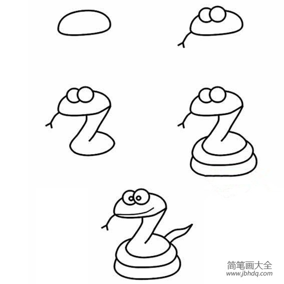 蛇的简笔画怎么画(2)