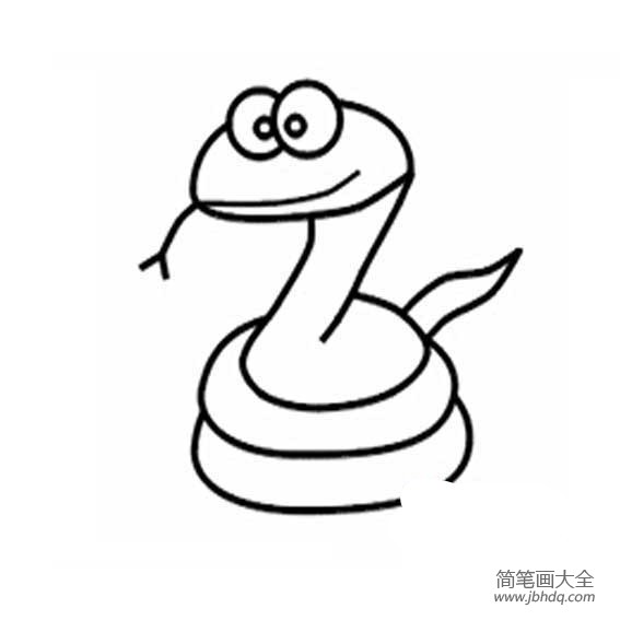 蛇的简笔画怎么画(3)