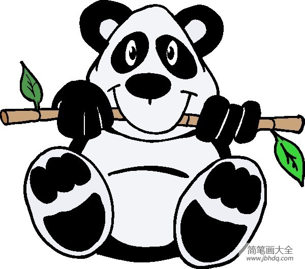 可爱的大熊猫简笔画图画(3)