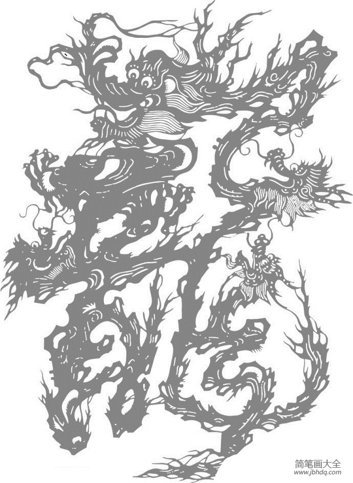 龙的简笔画 关于东方龙的简笔画(2)
