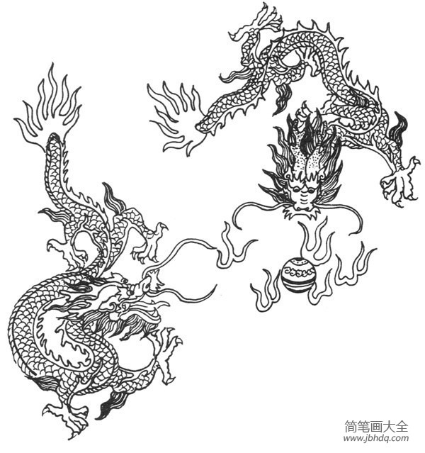 龙的简笔画 关于中国龙的简笔画(3)