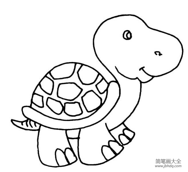 站着的乌龟简笔画(2)