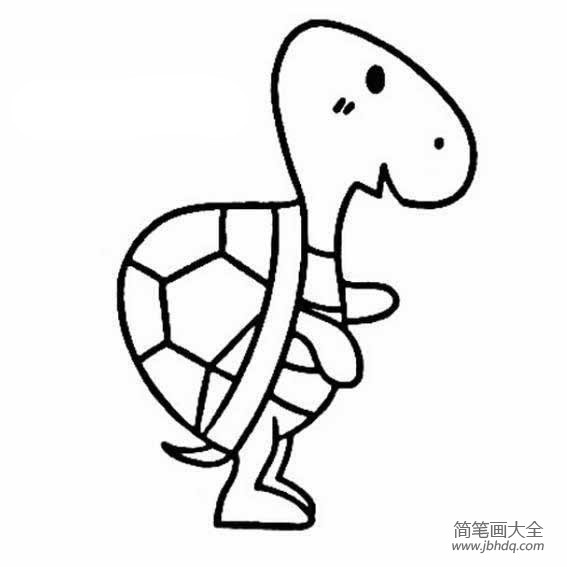 站着的乌龟简笔画(3)